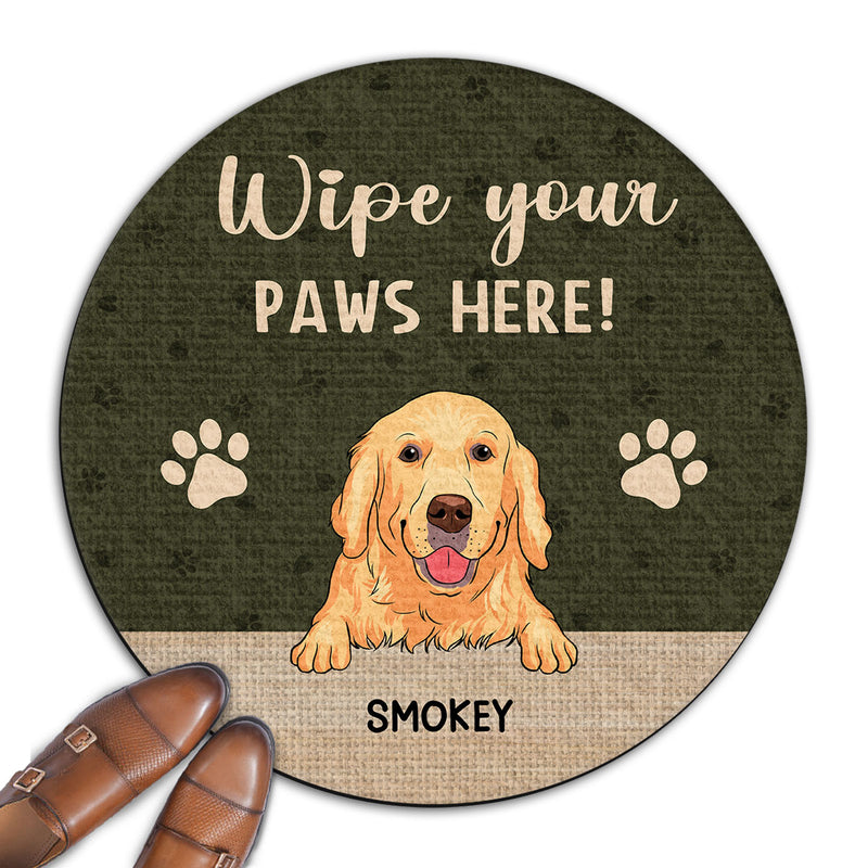 Wipe Your Paws Here Please - Personalized Custom Doormat