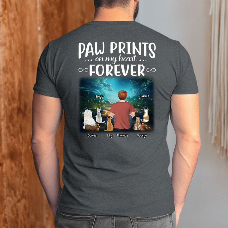 Paw Prints Forever - Personalized Custom Premium T-shirt