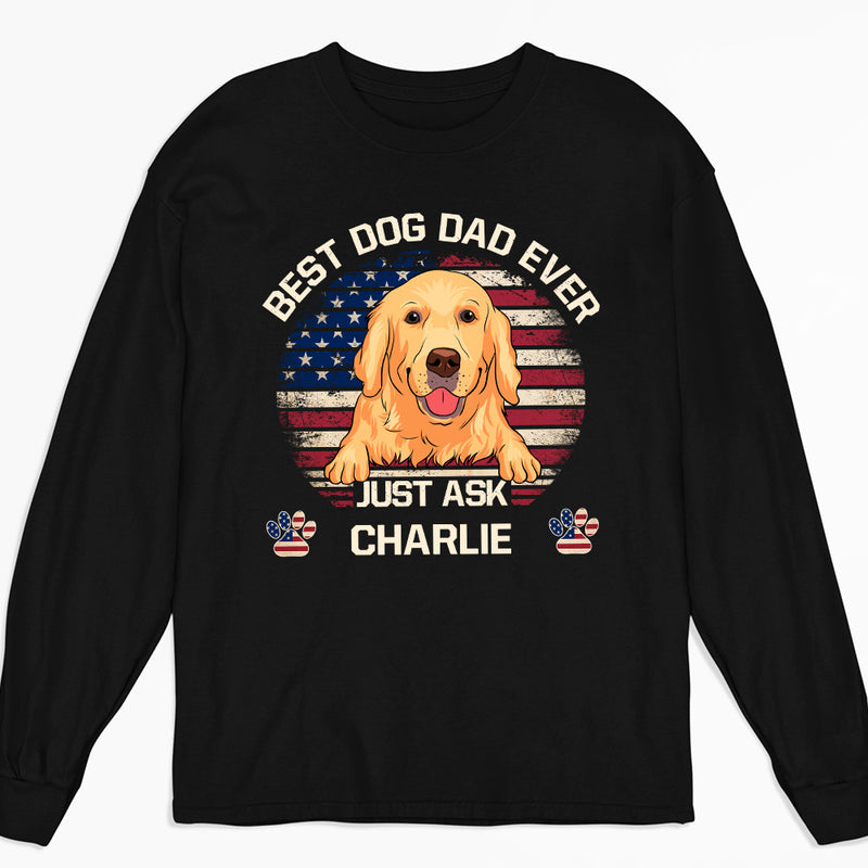 American Best Mom/Dad - Personalized Custom Long Sleeve T-shirt