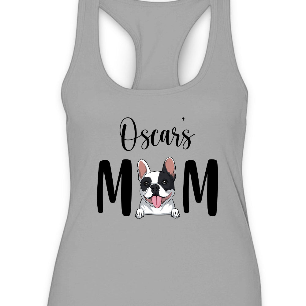 Dog Mom - Personalized Custom Women's Racerback Tank Top
