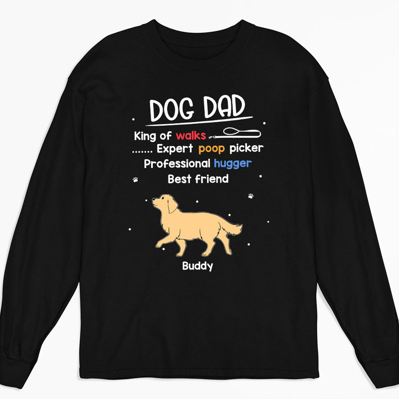 Dog Dad Is - Personalized Custom Long Sleeve T-shirt