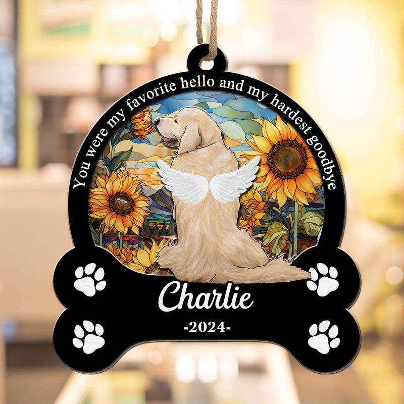 You Were My Favorite Hello - Personalized Custom Suncatcher