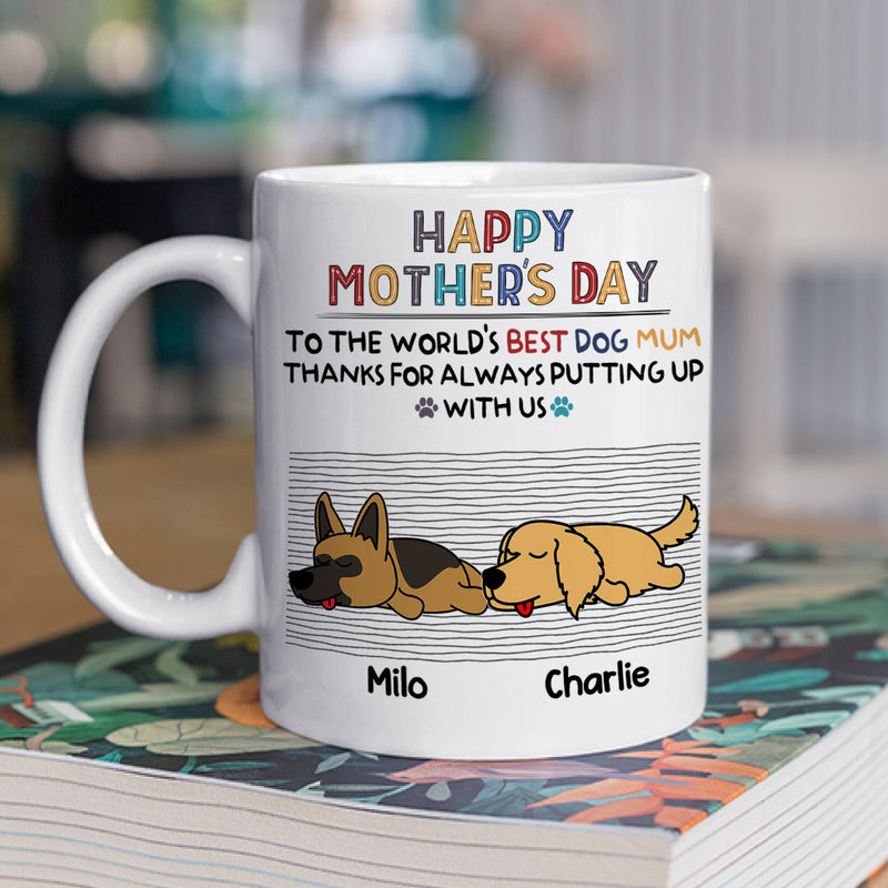 To The Best Dog Mom - Personalized Custom Coffee Mug