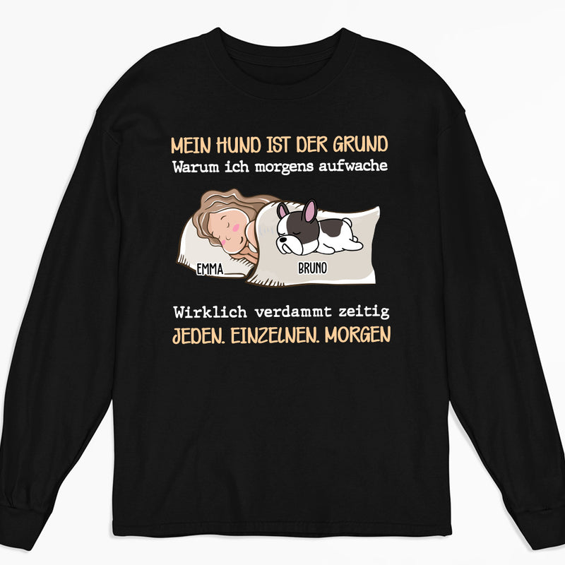 Mein Hund Ist Der Grund 2 - Personalisiertes Langarm T-Shirt