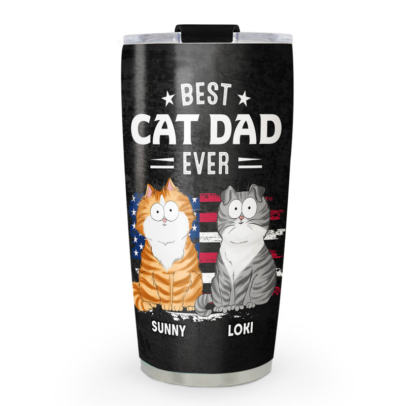 Best Cat Dad - Personalized Custom Tumbler