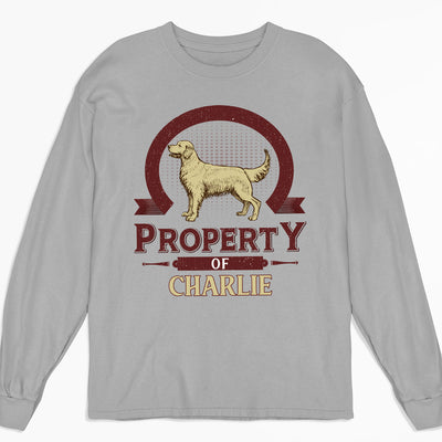Dog Property Vintage - Personalized Custom Long Sleeve T-shirt