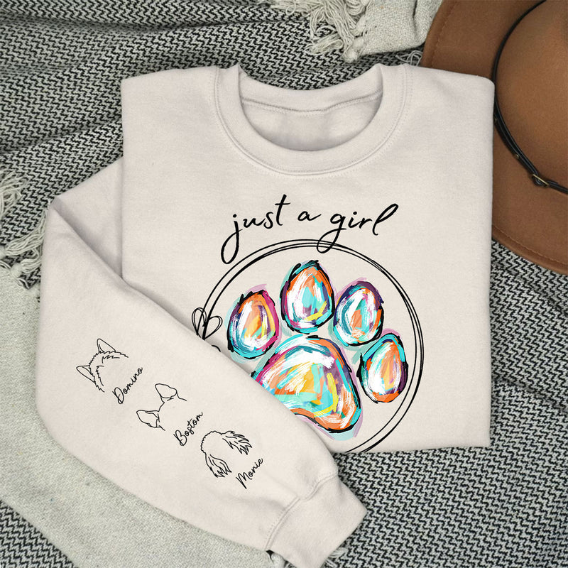 Just A Girl - Personalized Custom Sweatshirt