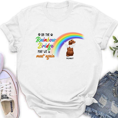 On The Rainbow Bridge - Personalized Custom Women's T-shirt