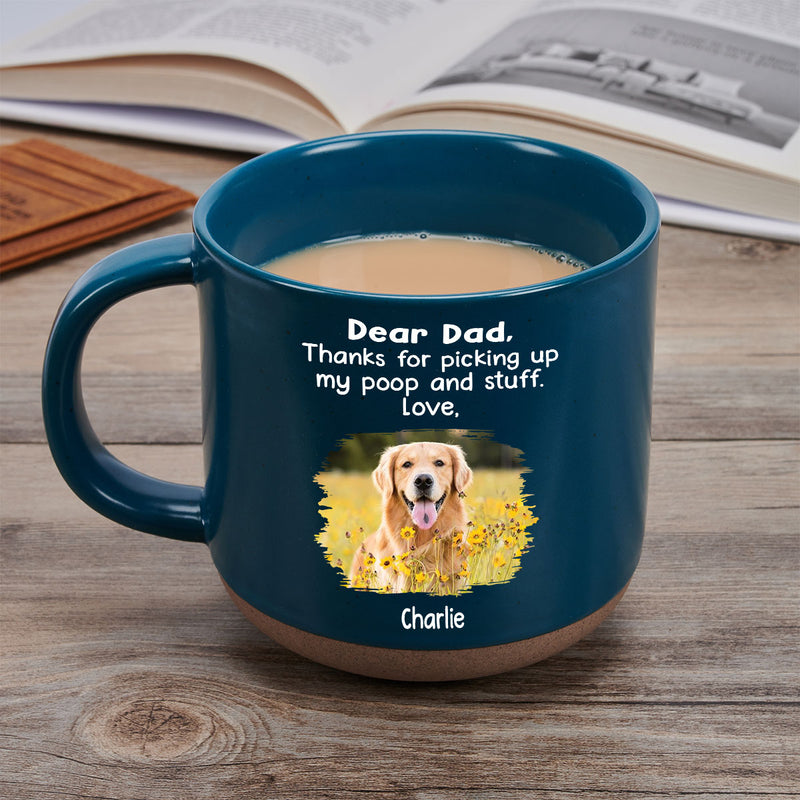 Picking Up My Poop Photo - Personalized Custom Pottery Mug