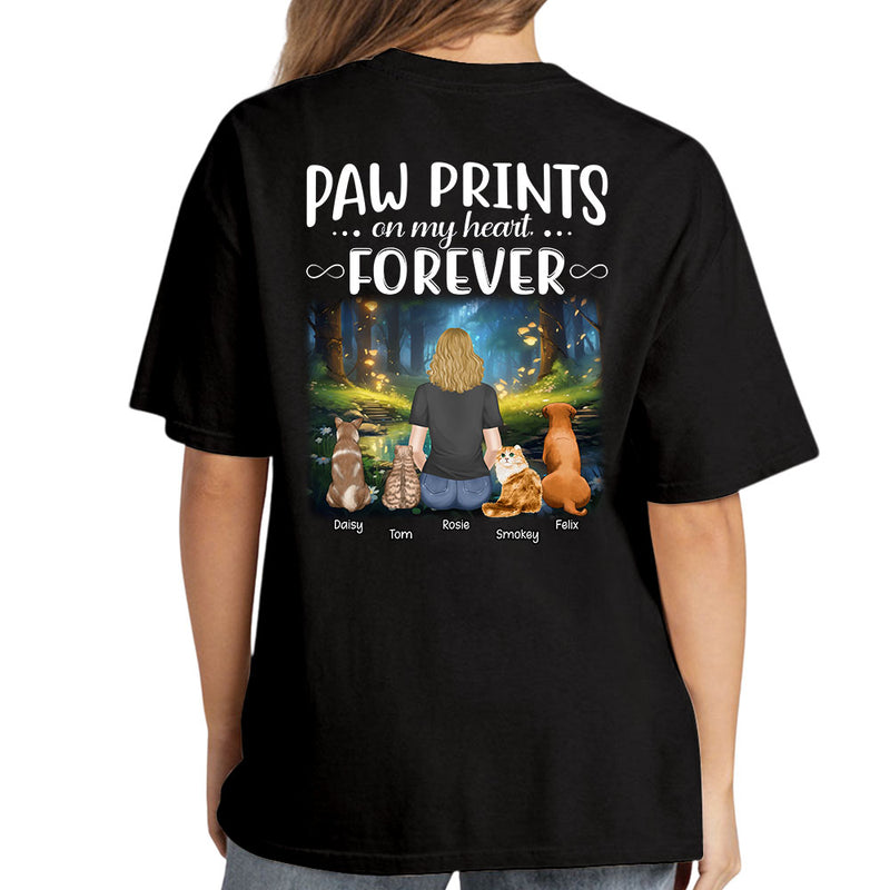 Paw Prints Forever - Personalized Custom Premium T-shirt