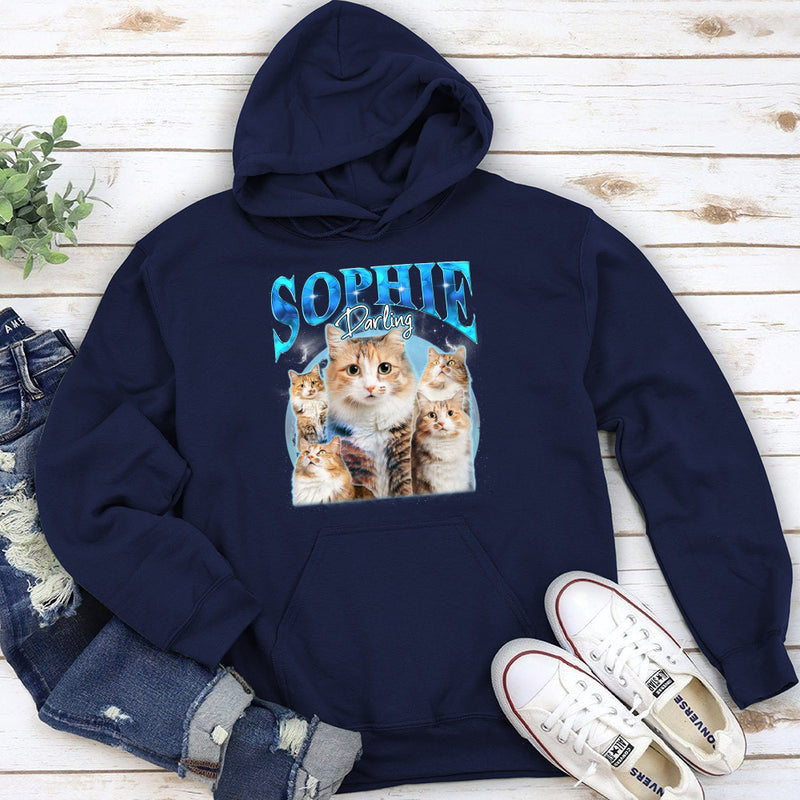 Custom Pet Face Vintage Version 5 - Personalized Custom Hoodie