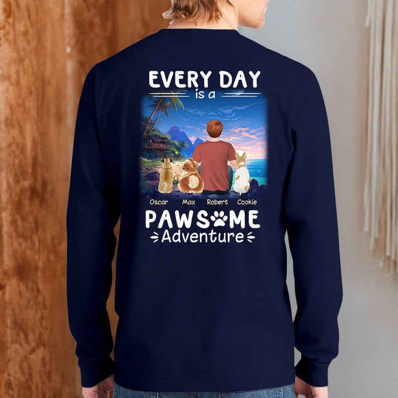 Pawsome Adventure - Personalized Custom Long Sleeve T-shirt