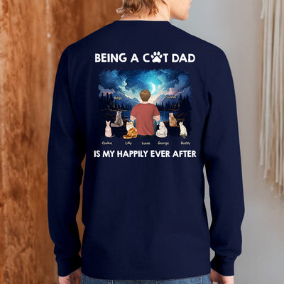 Happy Dad Together - Personalized Custom Long Sleeve T-shirt