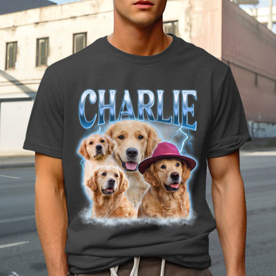 Custom Pet Face Vintage Version 8 - Personalized Custom Premium T-shirt