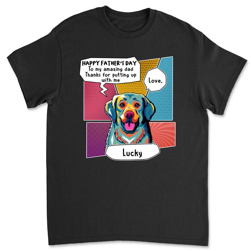 Pop Art Amazing Dad 2 - Personalized Custom Premium T-shirt