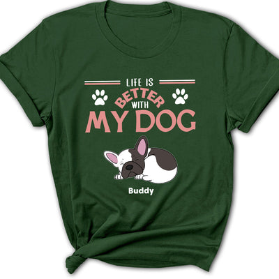 Better With My Fur Kids - Personalized Custom Women's T-shirt