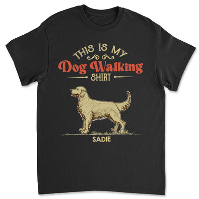 Vintage Dog Walking Shirt 2 - Personalized Custom Unisex T-shirt