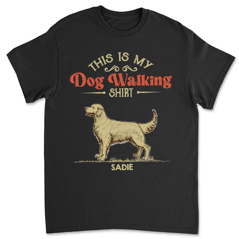 Vintage Dog Walking Shirt 2 - Personalized Custom Unisex T-shirt