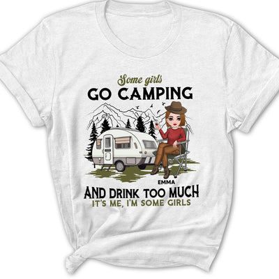 Camping And Drink - Personalized Custom Women's T-shirt