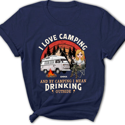 Drinking Outside - Personalized Custom Women's T-shirt