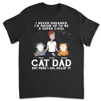 Cool Cat Dad - Personalized Custom Unisex T-shirt