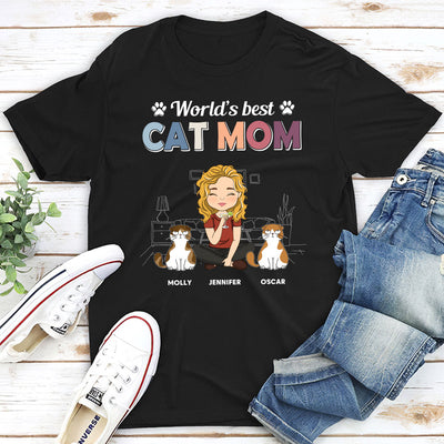 Best Cat Mom - Personalized Custom Unisex T-shirt