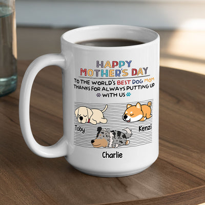 To The Best Dog Mom - Personalized Custom Coffee Mug