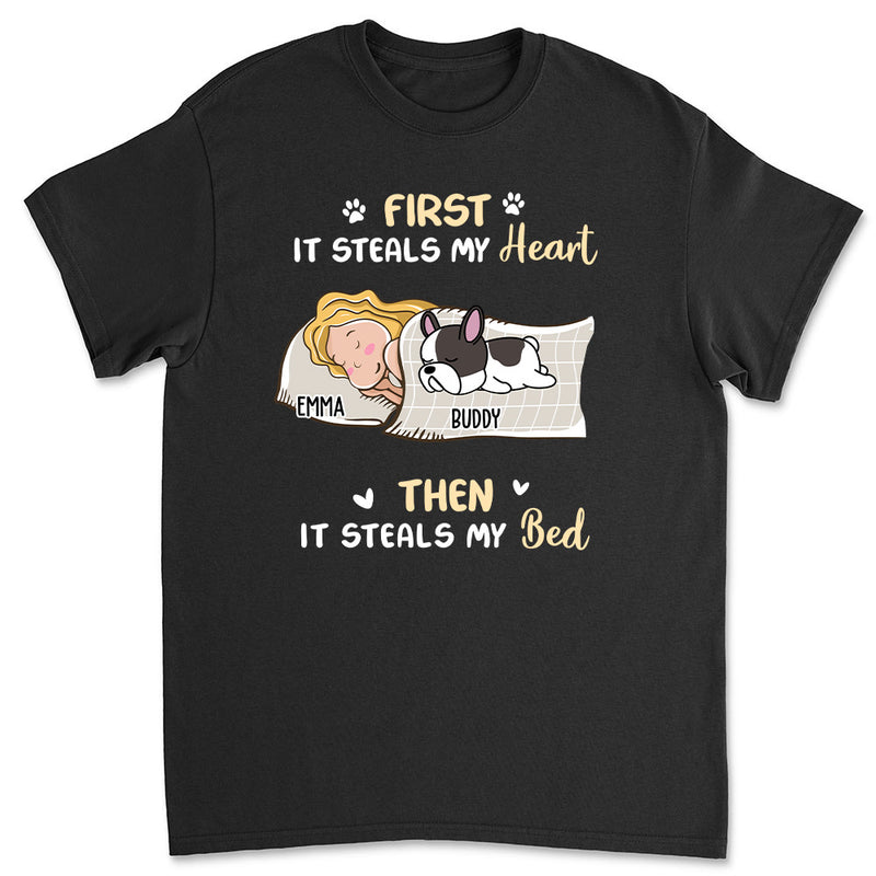 Dog Steal My Bed - Personalized Custom Unisex T-shirt