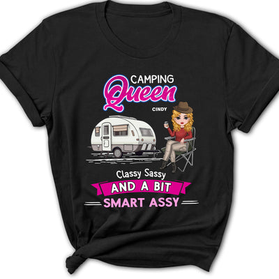 Camping Queen - Personalized Custom Women's T-shirt