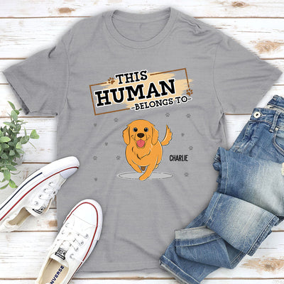 This Human Belongs To Us - Personalized Custom Unisex T-shirt