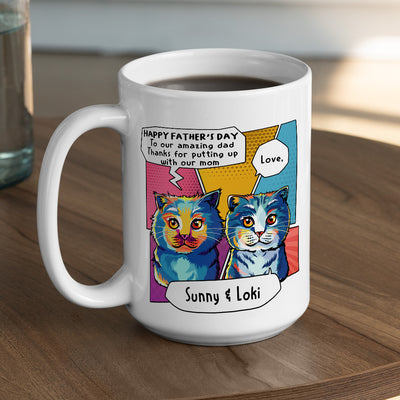 Amazing Cat Dad - Personalized Custom Coffee Mug