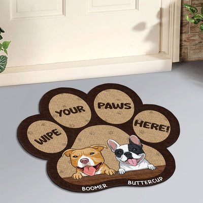 Wipe Your Paws Here- Personalized Custom Doormat