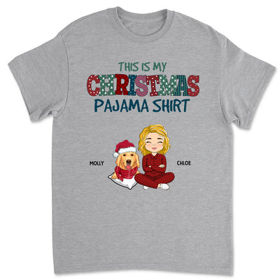 Christmas Pajama Dog Version - Personalized Custom Unisex T-shirt