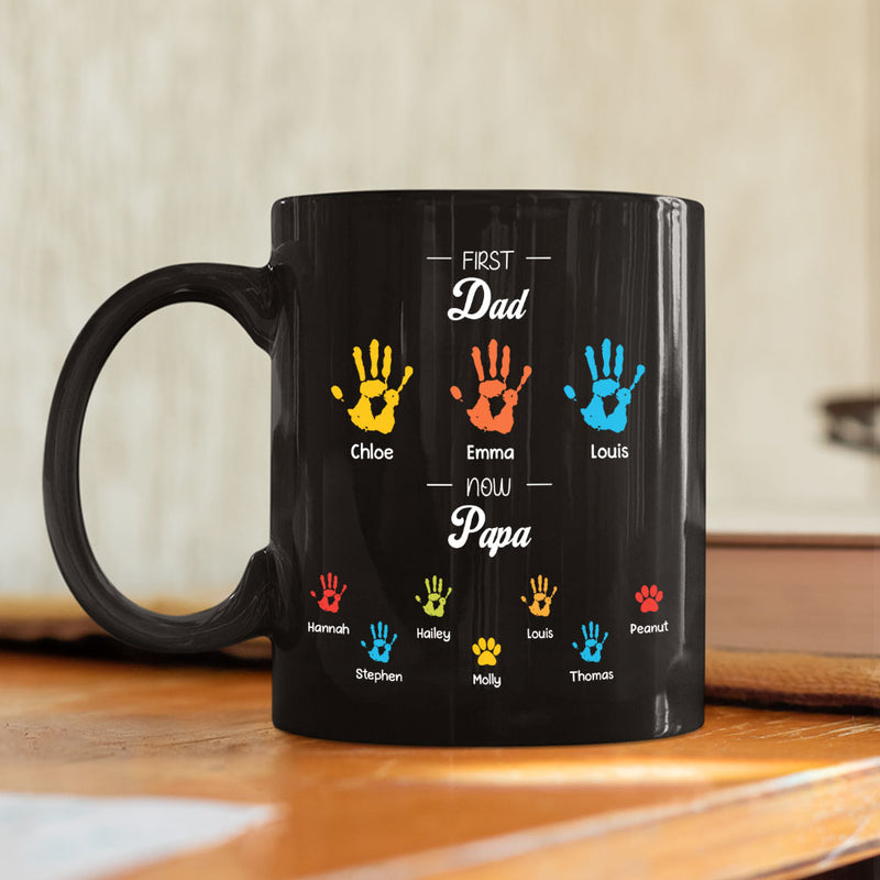 First Dad Now Papa - Personalized Custom Coffee Mug