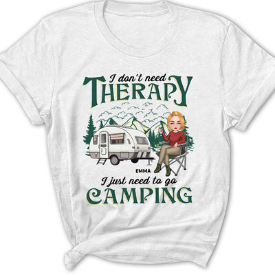Therapy Camping - Personalized Custom Women's T-shirt