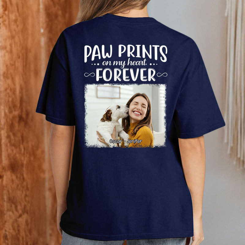 Paw Prints Forever Photo - Personalized Custom Premium T-shirt