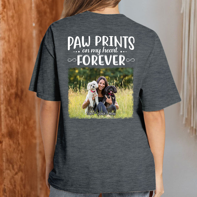 Paw Prints Forever Photo - Personalized Custom Premium T-shirt