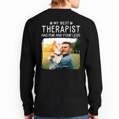 Best Therapist Photo- Personalized Custom Long Sleeve T-shirt