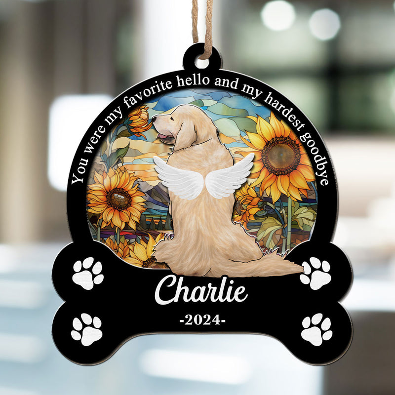 You Were My Favorite Hello - Personalized Custom Suncatcher