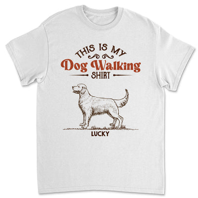 Vintage Dog Walking Shirt - Personalized Custom Premium T-shirt