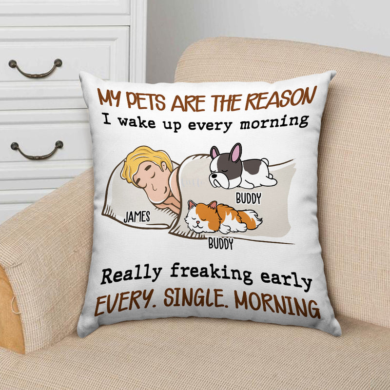My Pet Is The Reason - Personalized Custom Throw Pillow