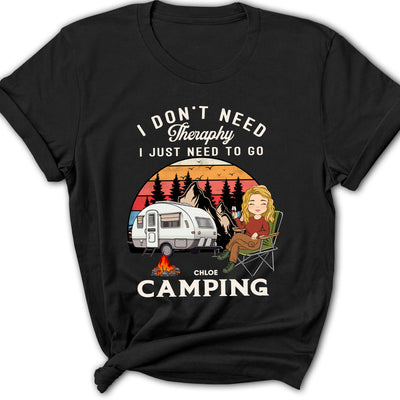 Therapy Camping 2 - Personalized Custom Women's T-shirt