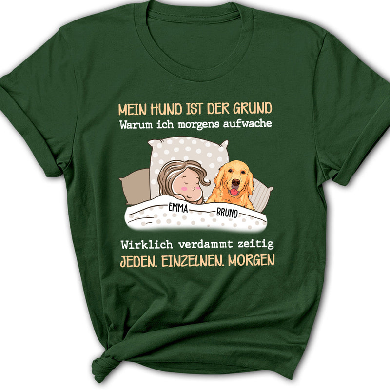 Mein Hund Ist Der Grund - Personalisiertes Damen T-Shirt