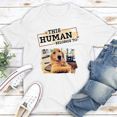 This Human Belongs To Us - Personalized Custom Unisex T-shirt