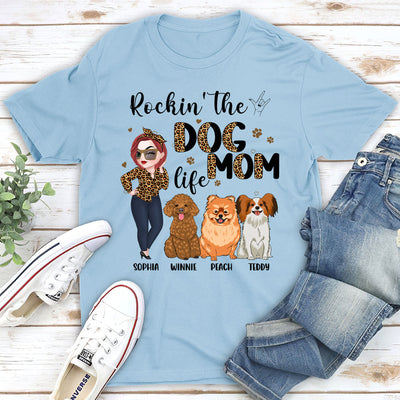 Rockin' The Dog Mom Life - Personalized Custom Unisex T-shirt