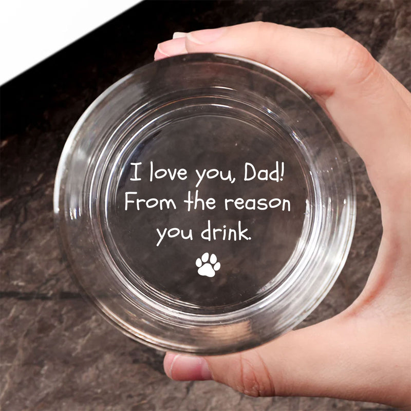 Reason You Drink - Personalized Custom Engraved Whiskey Glass