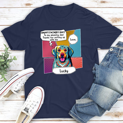 Pop Art Amazing Dad 2 - Personalized Custom Unisex T-shirt