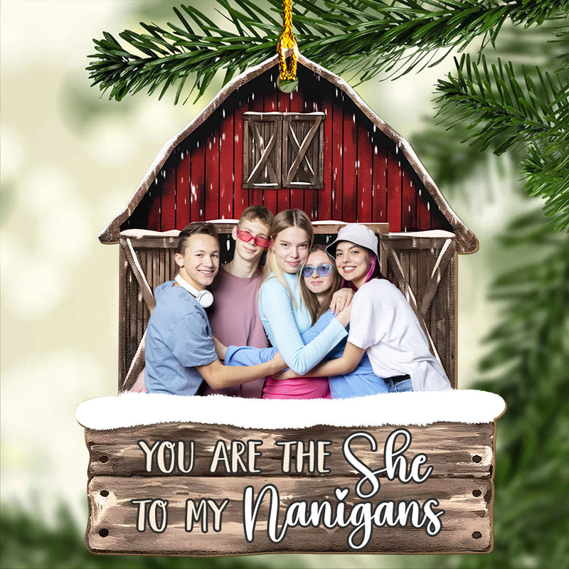 To My Nanigans - Personalized Custom 1-layered Wood Ornament