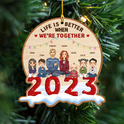 Life Is Better - Personalized Custom 1-layered Wood Ornament