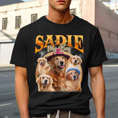 Custom Pet Face Vintage Version 5 - Personalized Custom Premium T-shirt